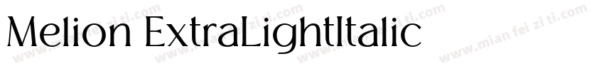 Melion ExtraLightItalic字体转换